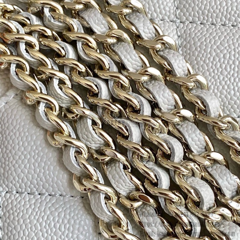 Chanel 25BLP Handle Box Bag Caviar Calfskin Black Gold Hardware