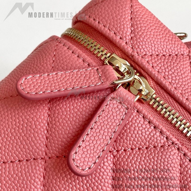 Chanel 25BLP Handle Box Bag Caviar Calfskin Black Gold Hardware