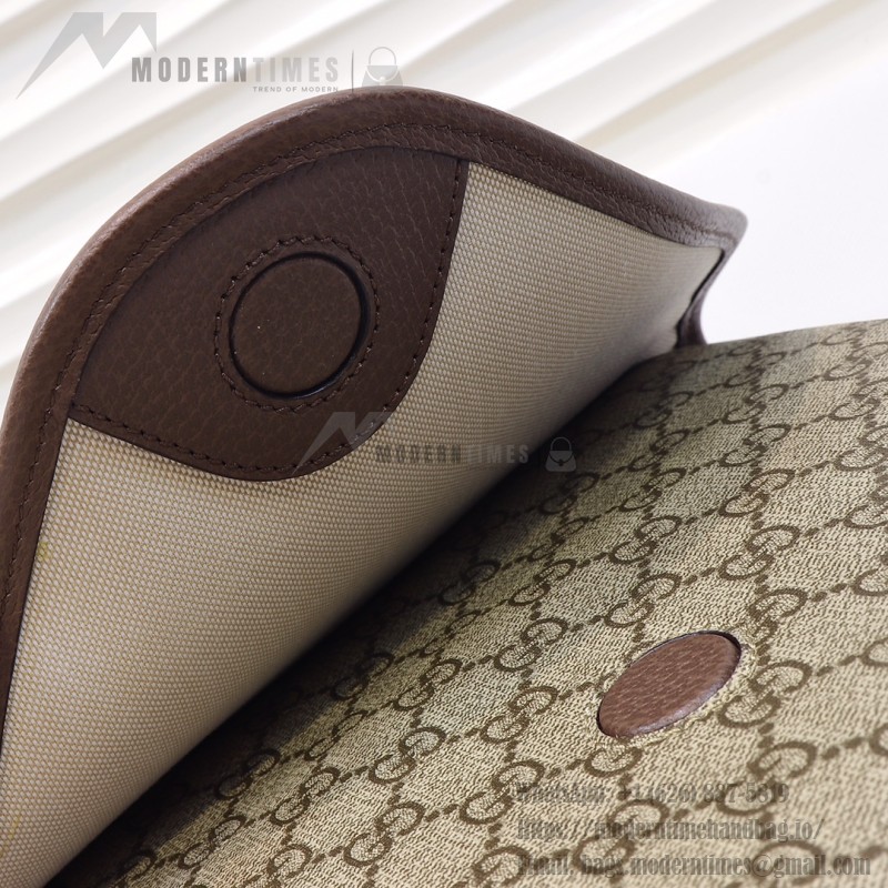 Gucci 598604 Beige Brown Leather Handbag