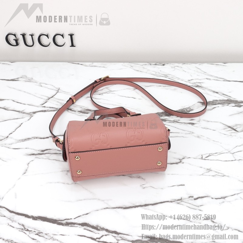 Gucci 790130 Pink and Apricot Leather Handbag