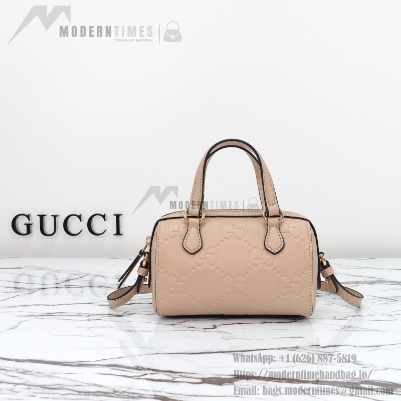 Gucci 790130 Pink and Apricot Leather Handbag