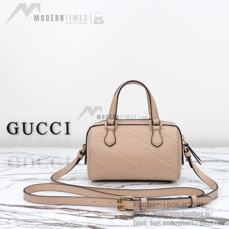 Gucci 790130 Pink and Apricot Leather Handbag