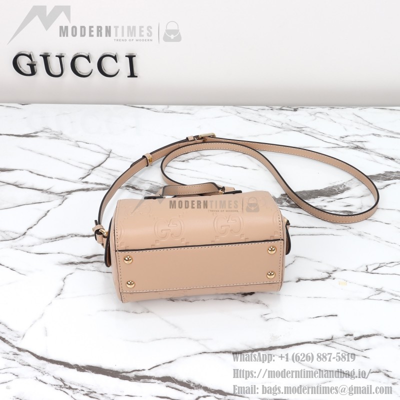 Gucci 790130 Pink and Apricot Leather Handbag
