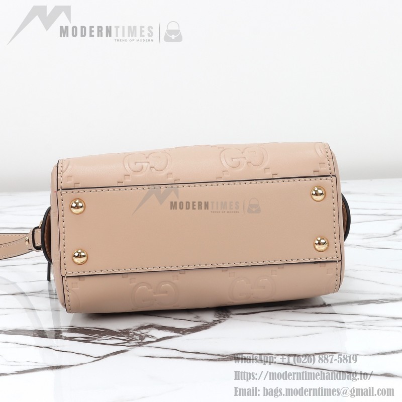 Gucci 790130 Pink and Apricot Leather Handbag
