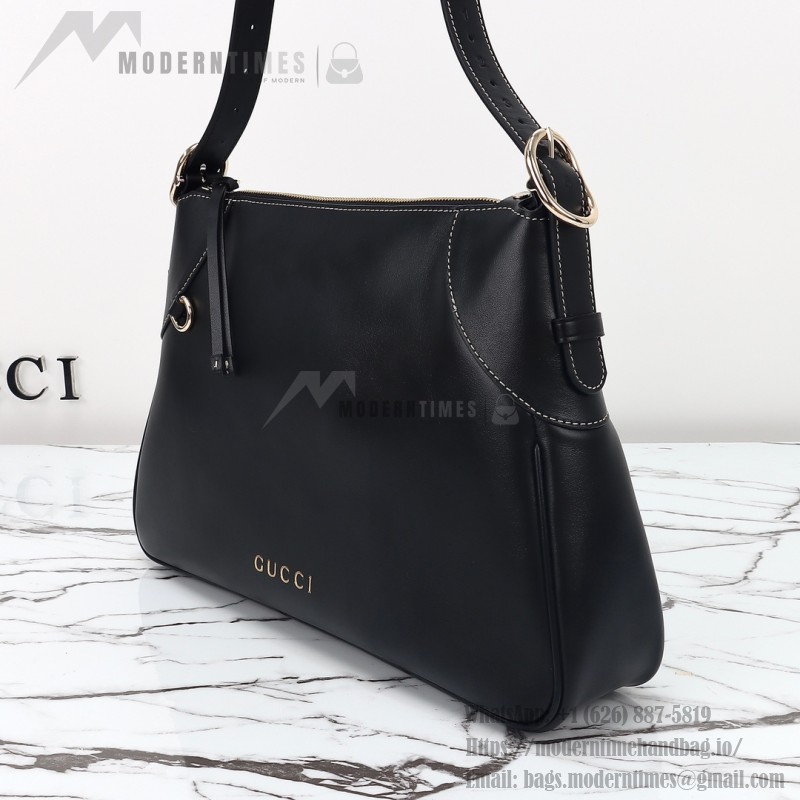 Gucci GG Black Canvas Leather Tote Bag 815217