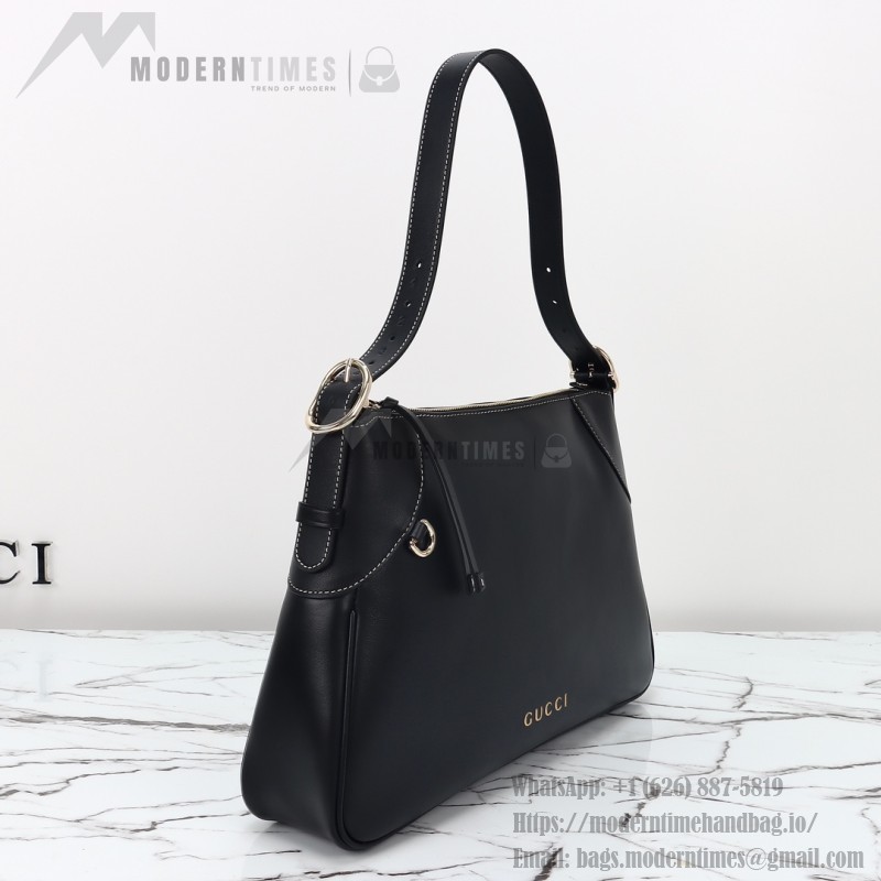 Gucci GG Black Canvas Leather Tote Bag 815217