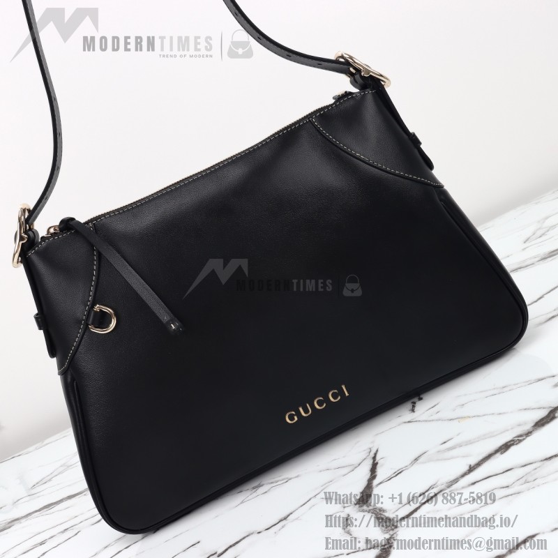Gucci GG Black Canvas Leather Tote Bag 815217