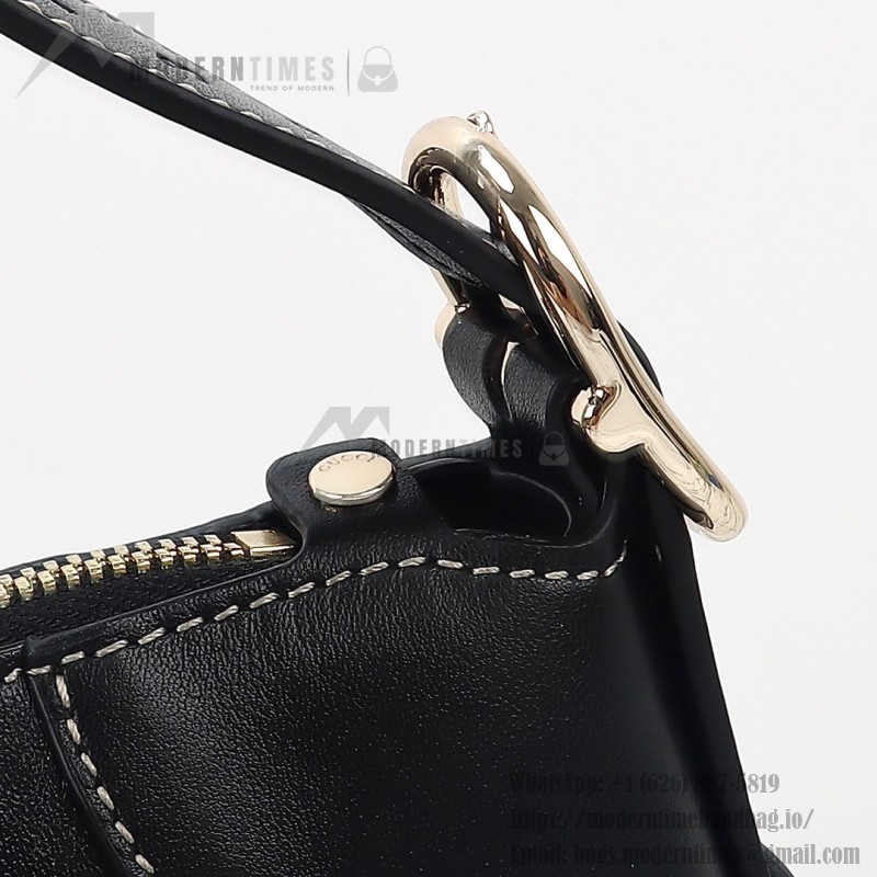 Gucci GG Black Canvas Leather Tote Bag 815217