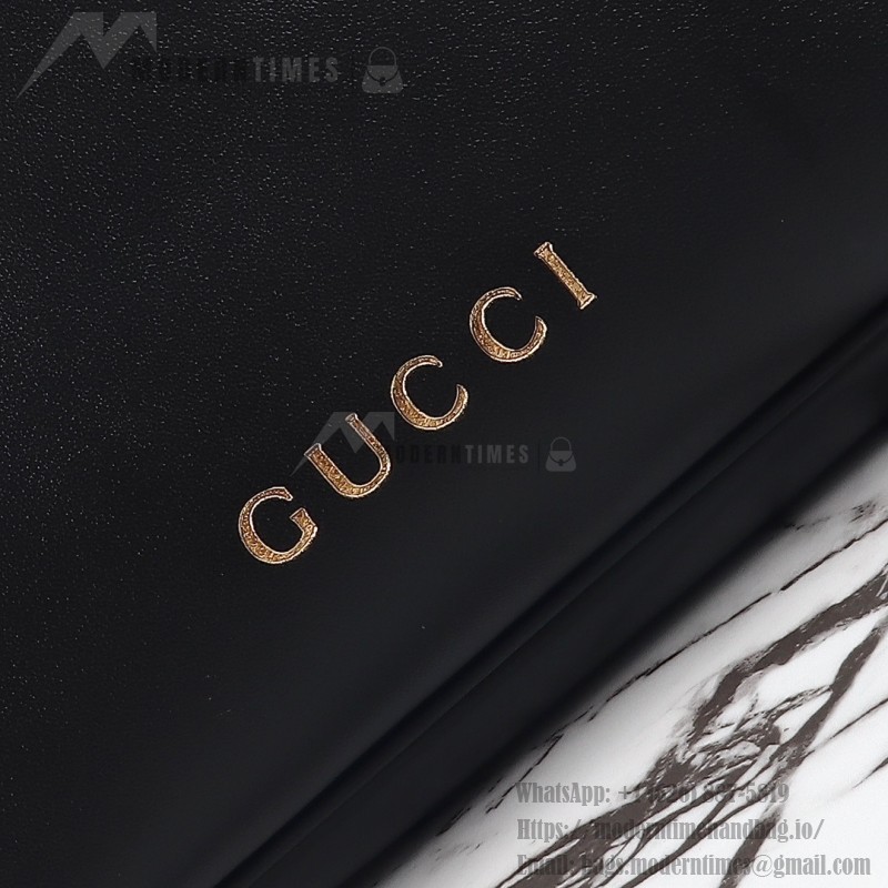 Gucci GG Black Canvas Leather Tote Bag 815217