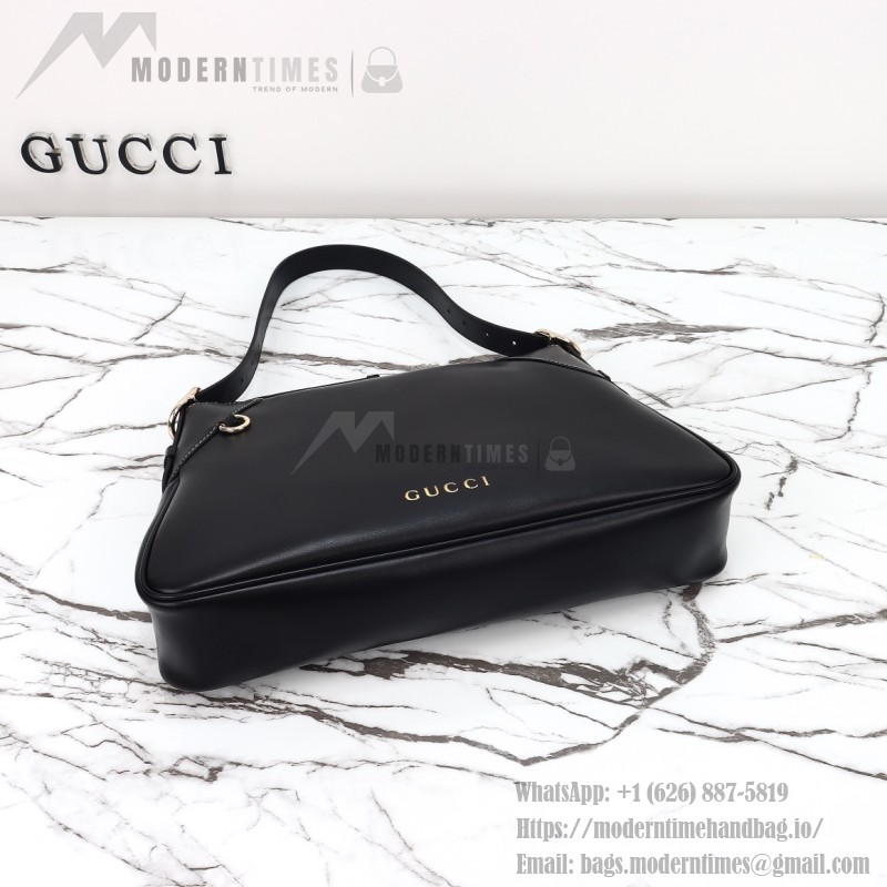 Gucci GG Black Canvas Leather Tote Bag 815217