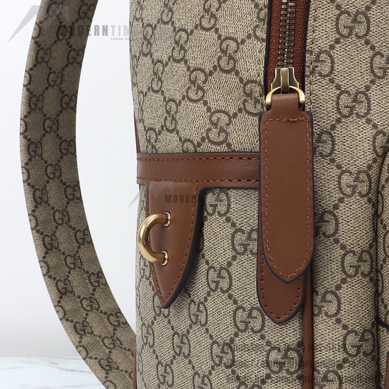 Gucci 821159 Apricot Brown Leather Backpack