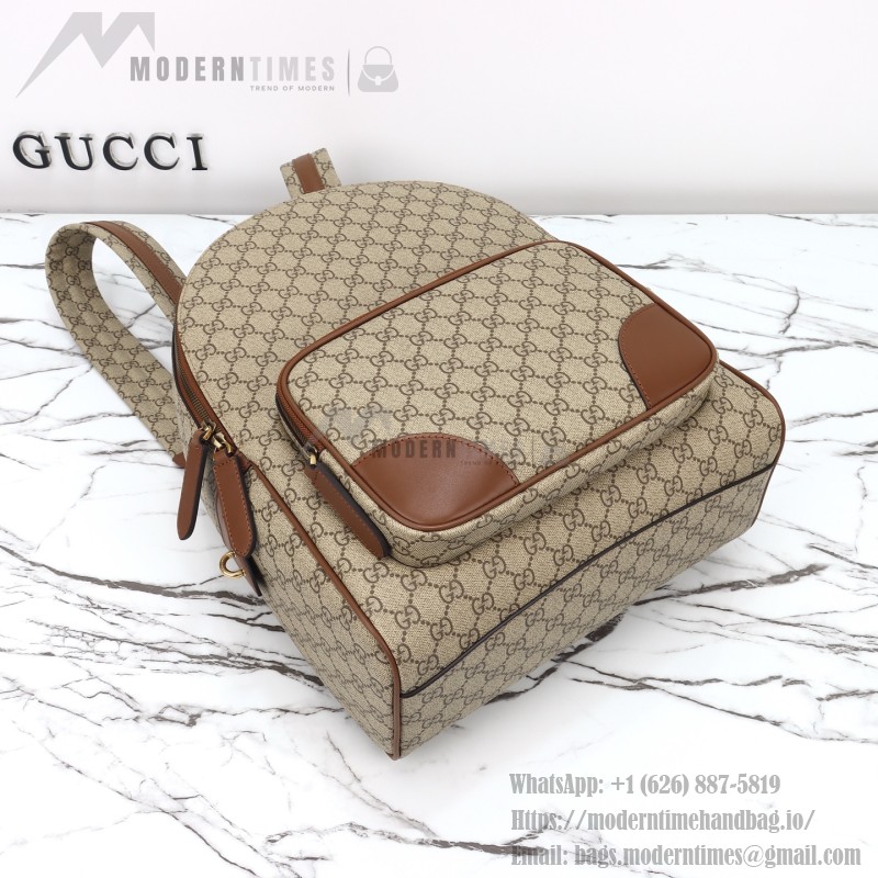 Gucci 821159 Apricot Brown Leather Backpack