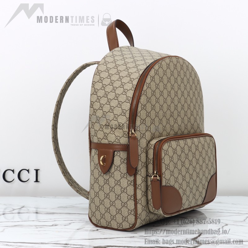 Gucci 821159 Apricot Brown Leather Backpack
