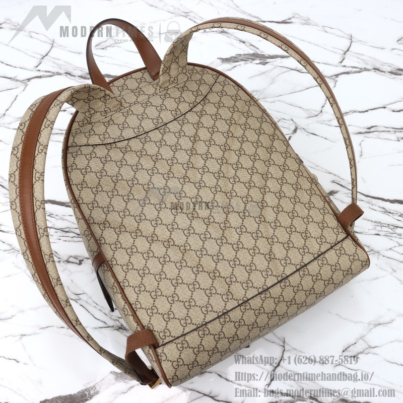 Gucci 821159 Apricot Brown Leather Backpack