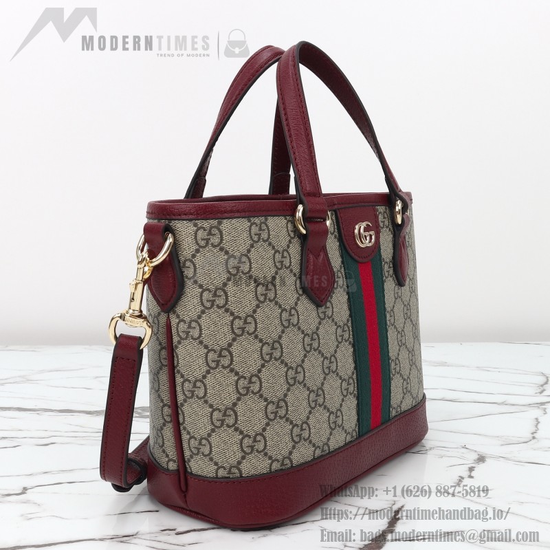 Gucci 836848 / 836849 Coffee Red Leather Handbag