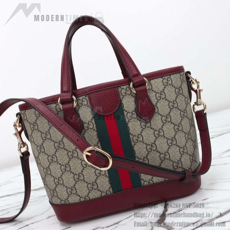 Gucci 836848 / 836849 Coffee Red Leather Handbag