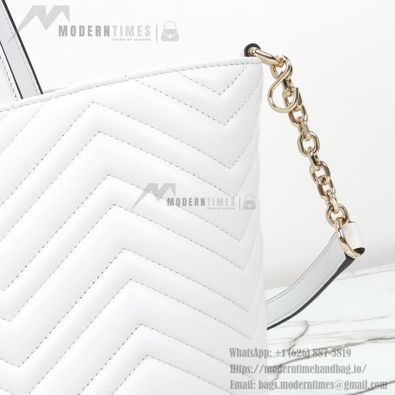 Gucci 847387 / 847386 White Leather Handbag