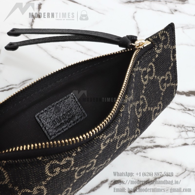 Gucci 865452 Apricot Black Leather Tote Bag