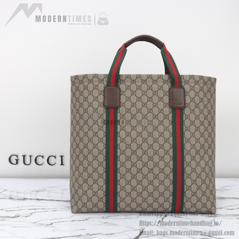 Gucci 763287 Apricot Brown Large Leather Tote Bag 39×41×16 cm