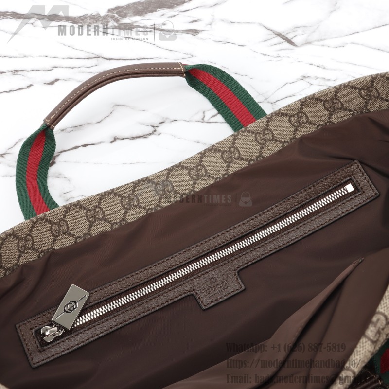 Gucci 763287 Apricot Brown Large Leather Tote Bag 39×41×16 cm