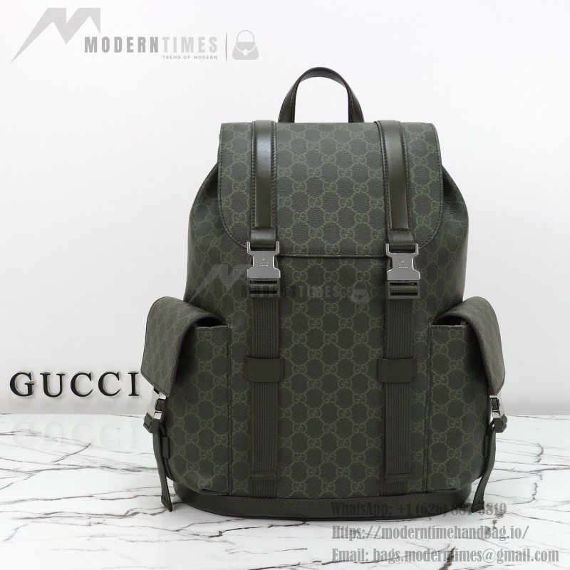 Gucci 792080 green original leather backpack