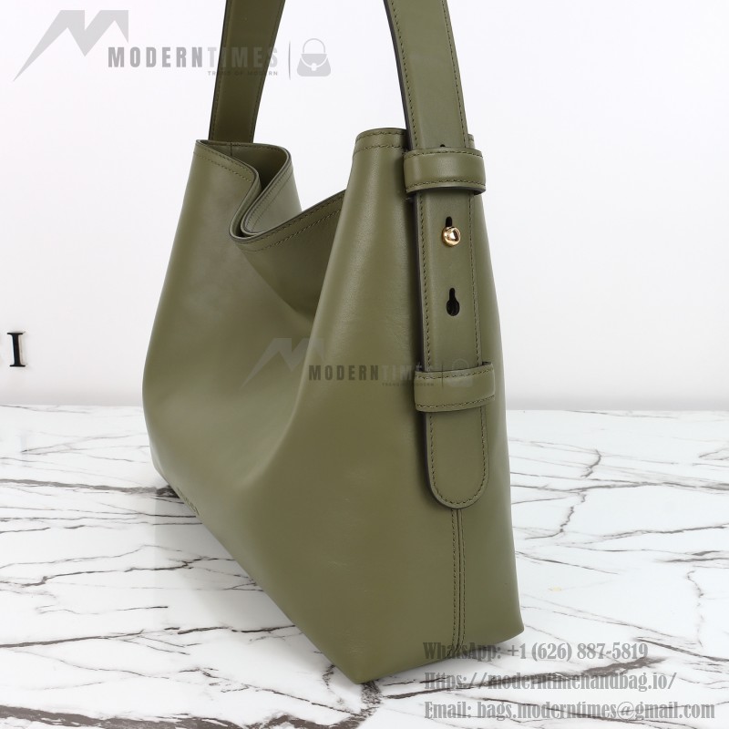 Gucci Brown Canvas Tote with Gray-Green and White Leather – Model 850926 / 850546