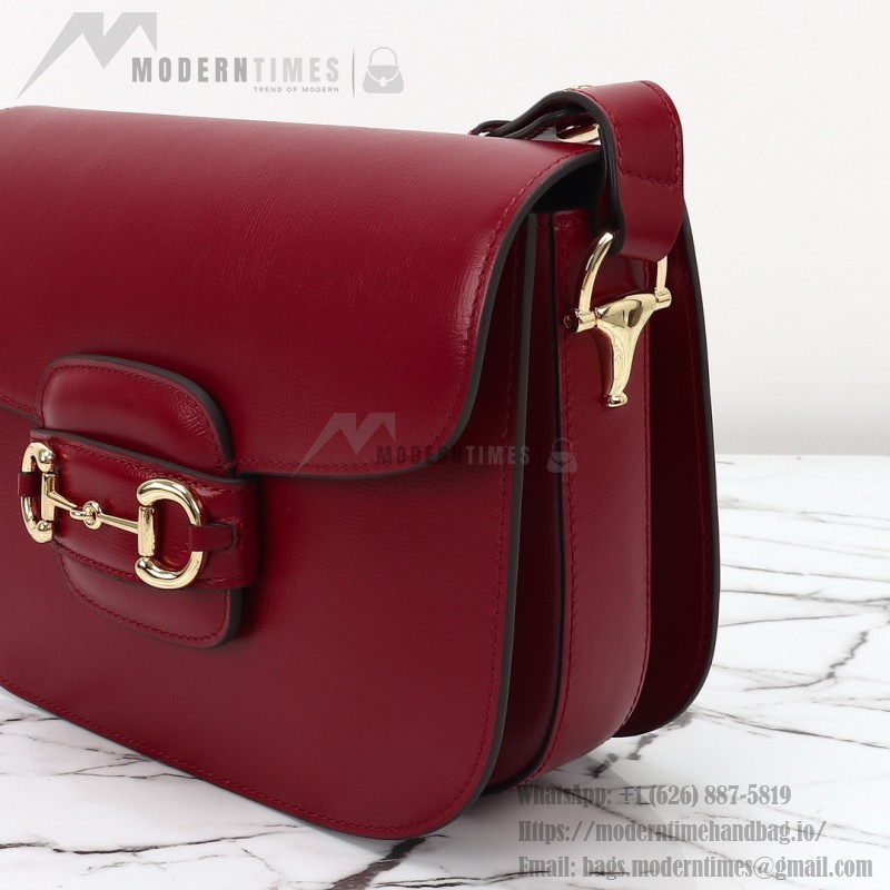 Gucci 602204 White Leather Shoulder Bag with Red and Green Accents