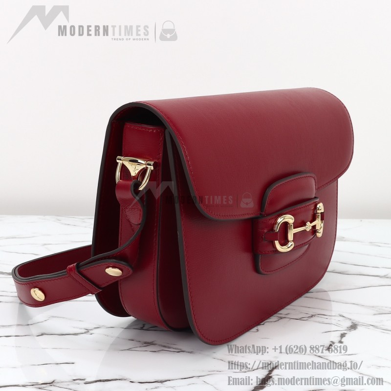 Gucci 602204 White Leather Shoulder Bag with Red and Green Accents