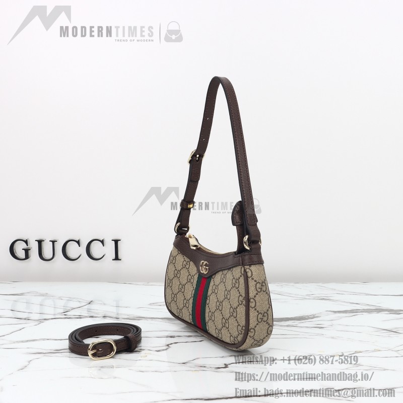 Gucci Mini Shoulder Bag Replica 838465 Apricot Brown and Brown-Red