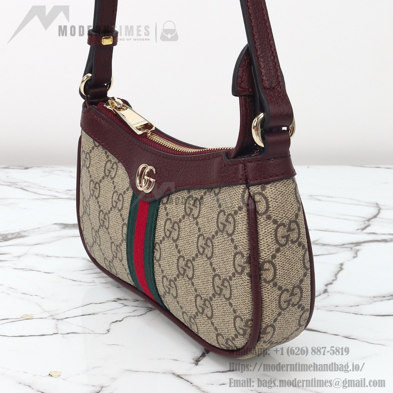 Gucci Mini Shoulder Bag Replica 838465 Apricot Brown and Brown-Red