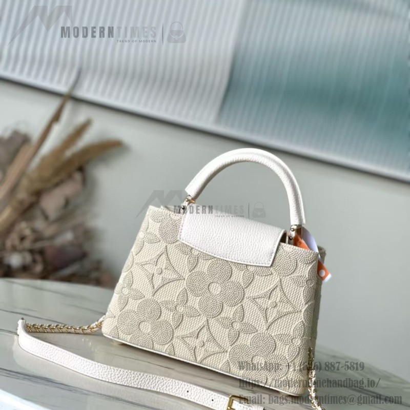 Louis Vuitton Capucines M14389 Garden Animation Embroidered Canvas Tote
