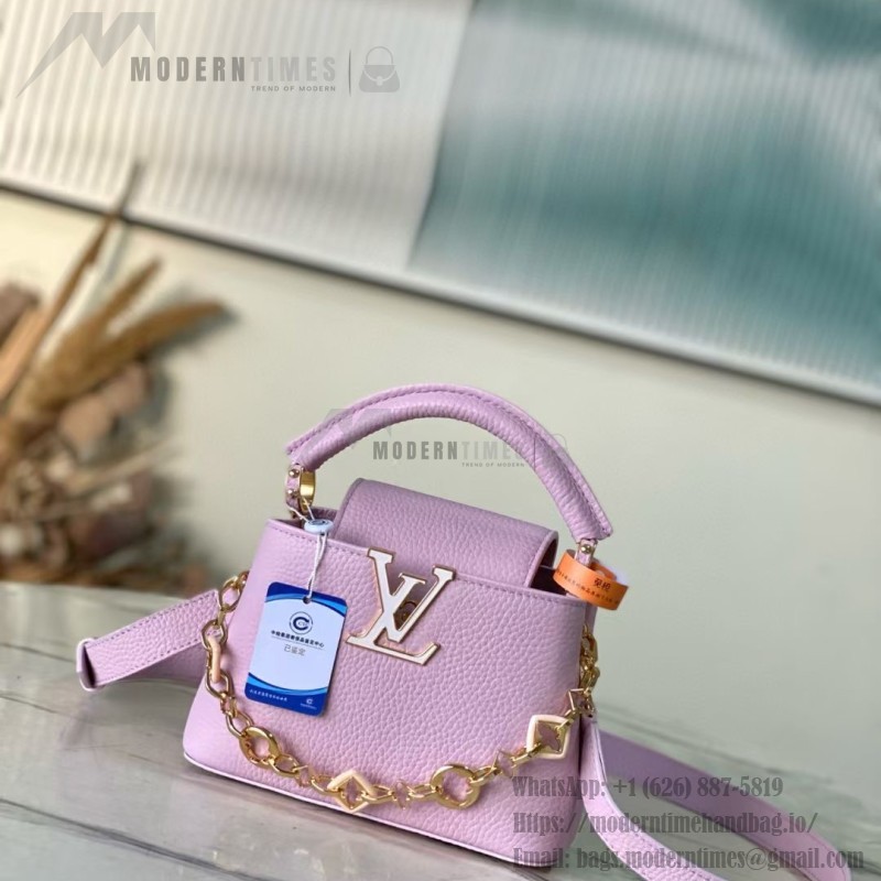 Louis Vuitton Capucines Mini M14972 Light Purple Harmony Collection Bag