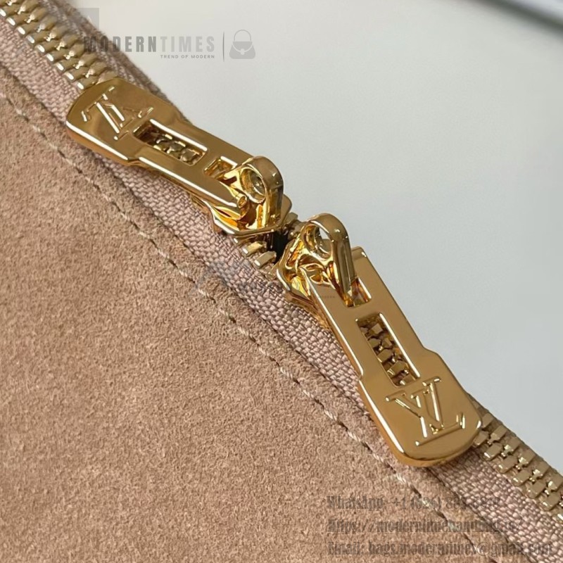 Louis Vuitton Express Medium M26358 Brown Suede Leather Handbag