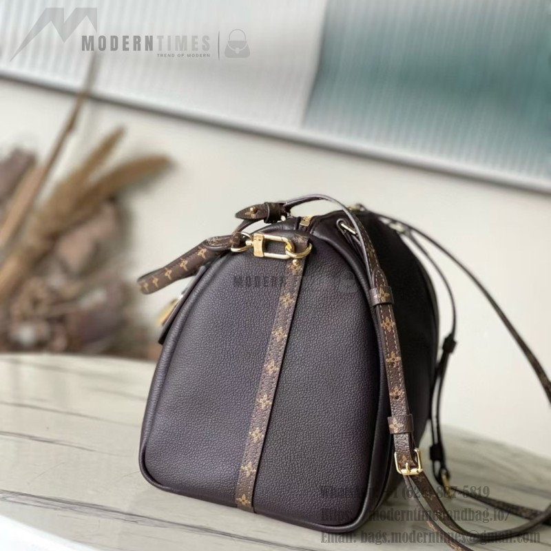 Louis Vuitton Express Medium Bag M26397 Brown Grained Leather with Monogram Trim – Top Replica