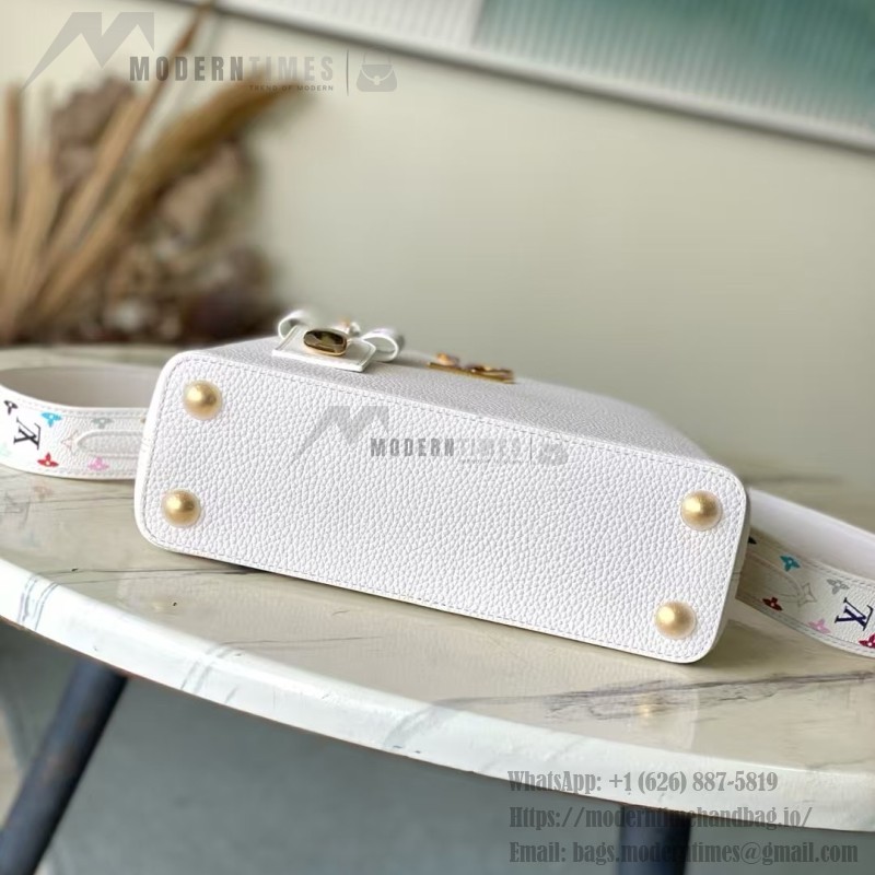 Louis Vuitton × Murakami Capucines M13253 Light Green Off-White Tri-Color Limited Edition – Premium Replica