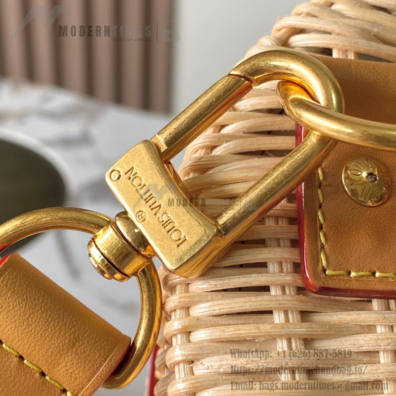 Louis Vuitton Keepall Bandoulière 25 M14455 Rattan Bag Premium MB Chip