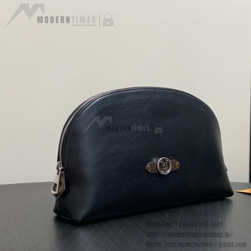 Louis Vuitton Pochette Cosmétique Black Lambskin Makeup Bag M15206 / M15205
