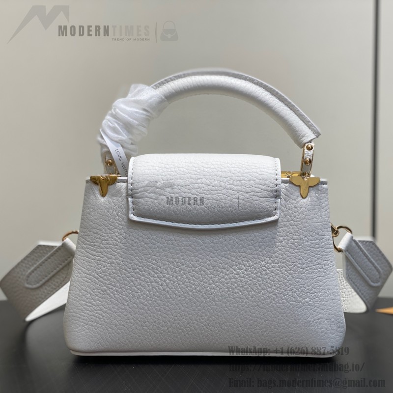 Louis Vuitton Capucines Mini M56669 White Taurillon Leather