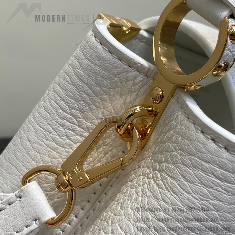 Louis Vuitton Capucines Mini M56669 White Taurillon Leather