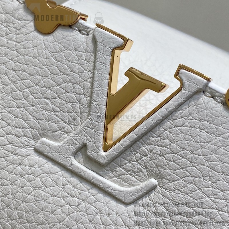 Louis Vuitton Capucines Mini M56669 White Taurillon Leather