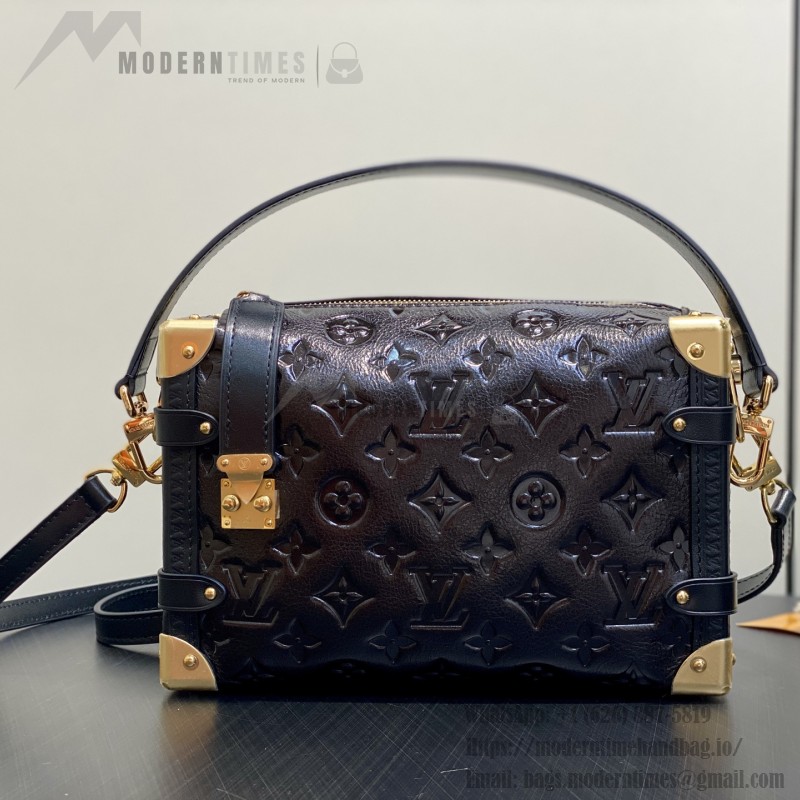 Louis Vuitton Side Trunk Medium Bag M26304 in Chocolate Monogram Saga Leather