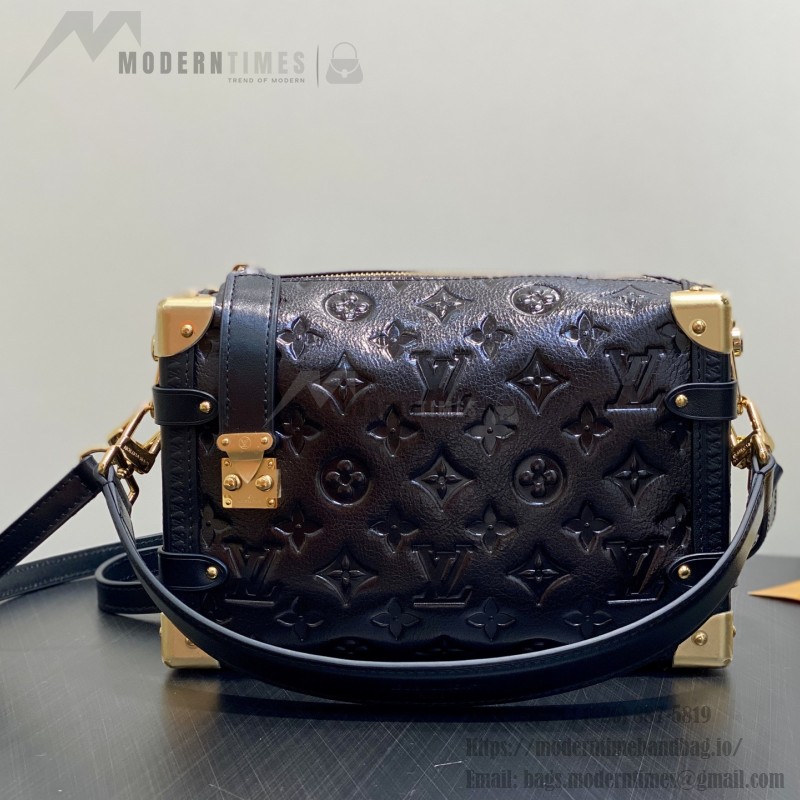 Louis Vuitton Side Trunk Medium Bag M26304 in Chocolate Monogram Saga Leather