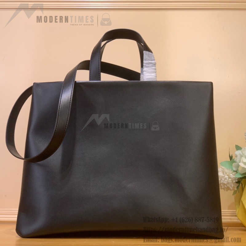 Louis Vuitton Shopper Medium Handbag M13979 Black Leather