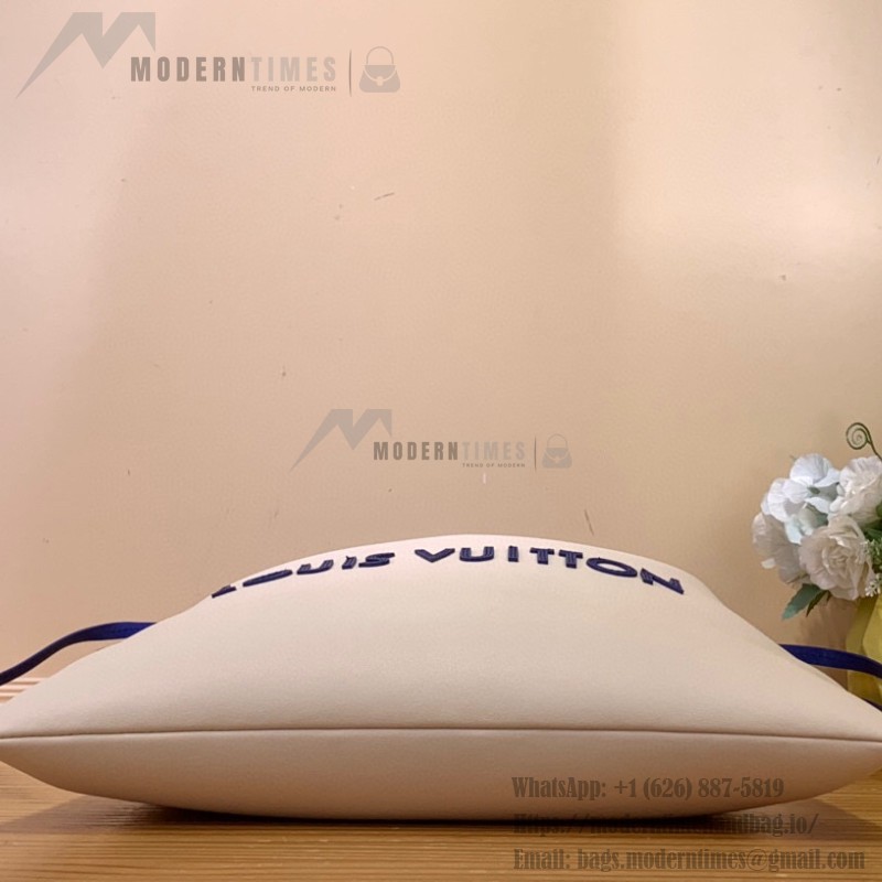 Louis Vuitton Dust Bag Tote Handbag M15235 White Suede Leather
