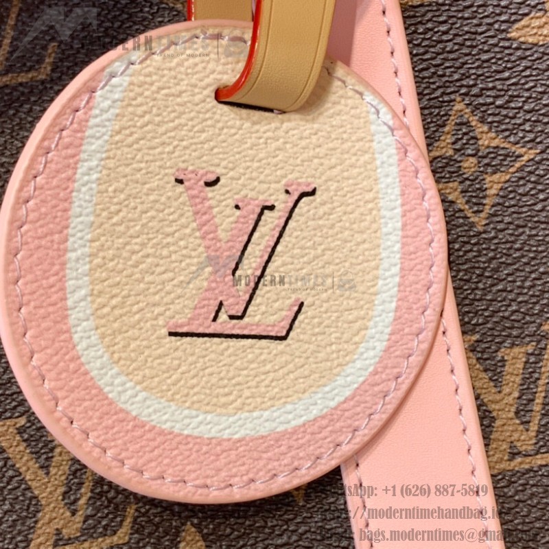 Louis Vuitton Keepall Bandoulière 45 M25822 Monogram Pink Print