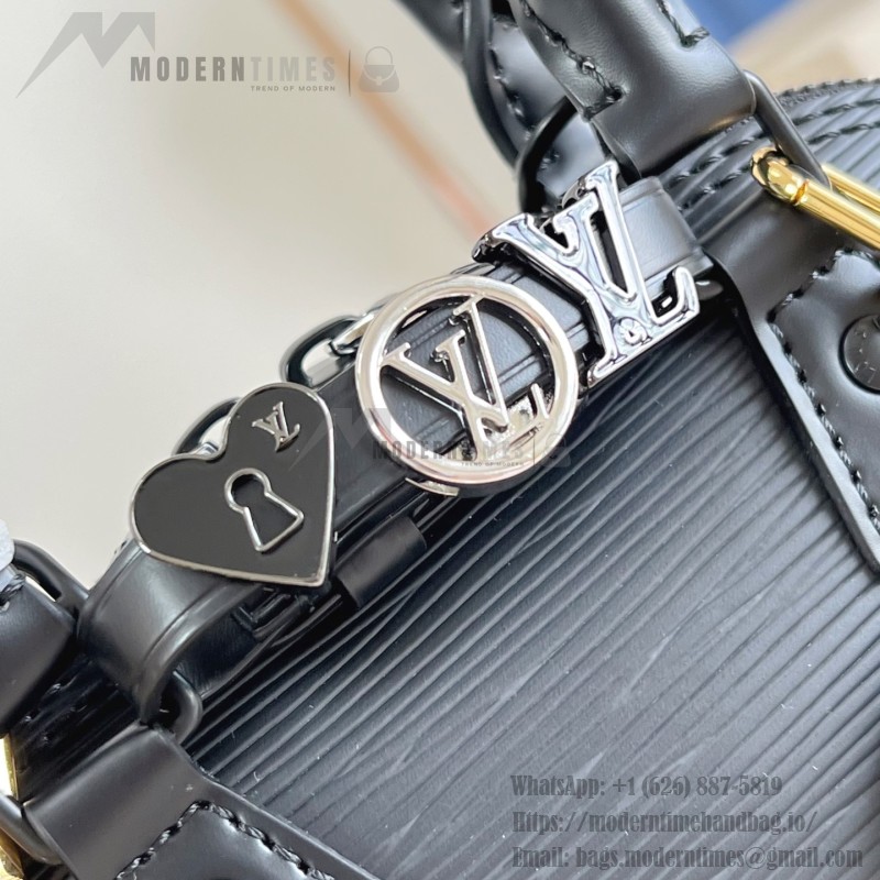 Louis Vuitton Alma Mini Handbag K00015 Turmeric Black Monogram Canvas