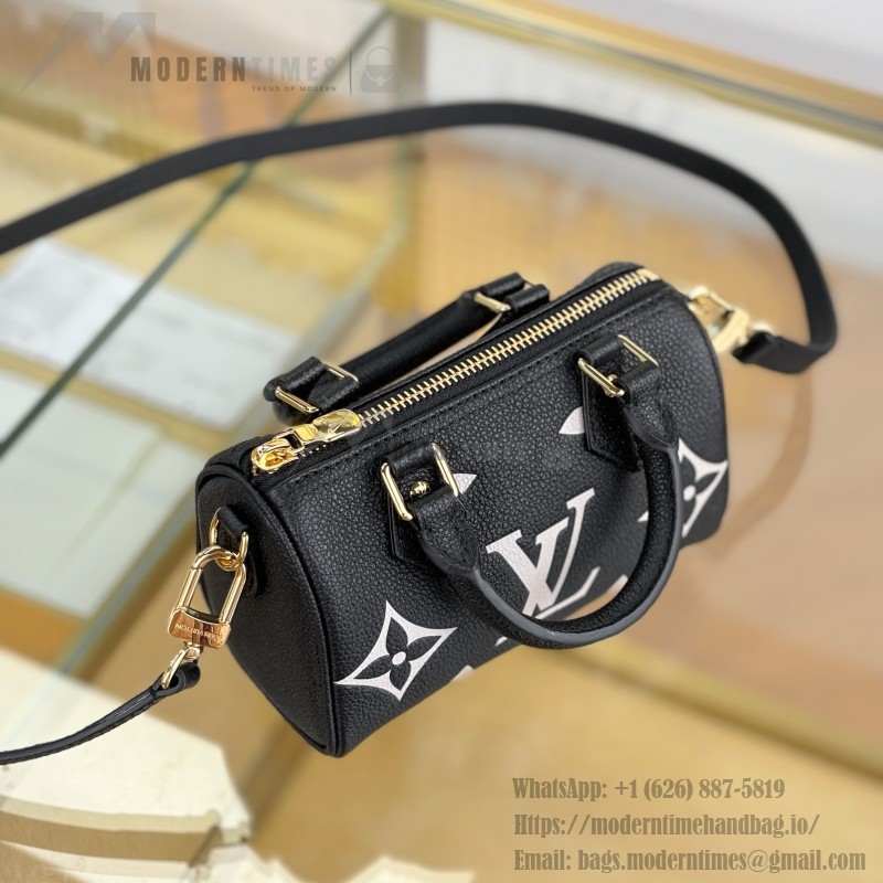 Louis Vuitton Nano Speedy M81456 Black Mini Handbag