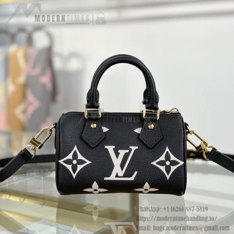 Louis Vuitton Nano Speedy M81456 Black Mini Handbag