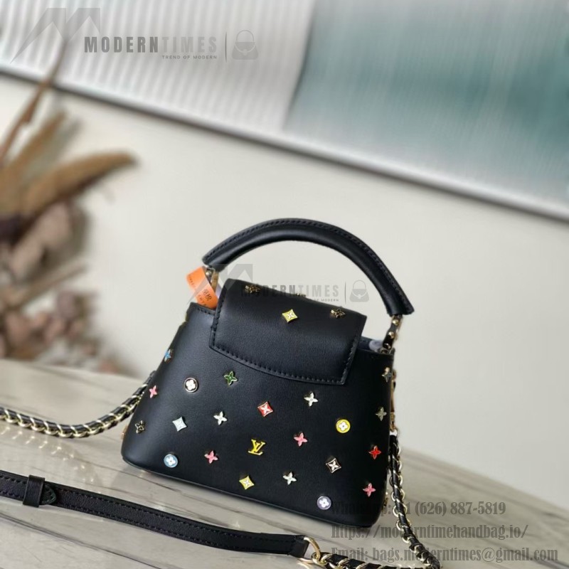 Louis Vuitton Capucines M14165 Murakami Re-Edition White Black Replica Handbag