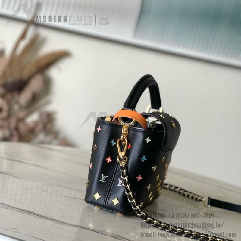 Louis Vuitton Capucines M14165 Murakami Re-Edition White Black Replica Handbag